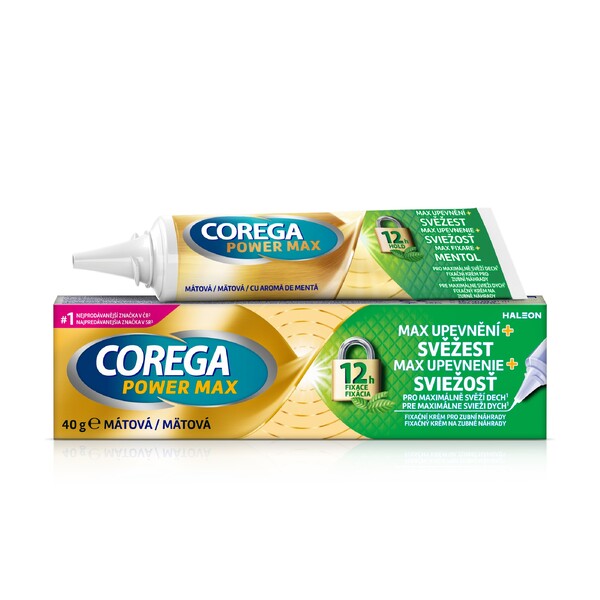 Levně Corega Max Upevnění+Svěžest fixační krém 40 g