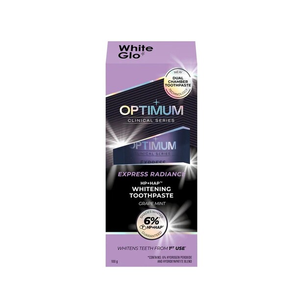 Levně White Glo Optimum Express Radiance zubní pasta 100 g