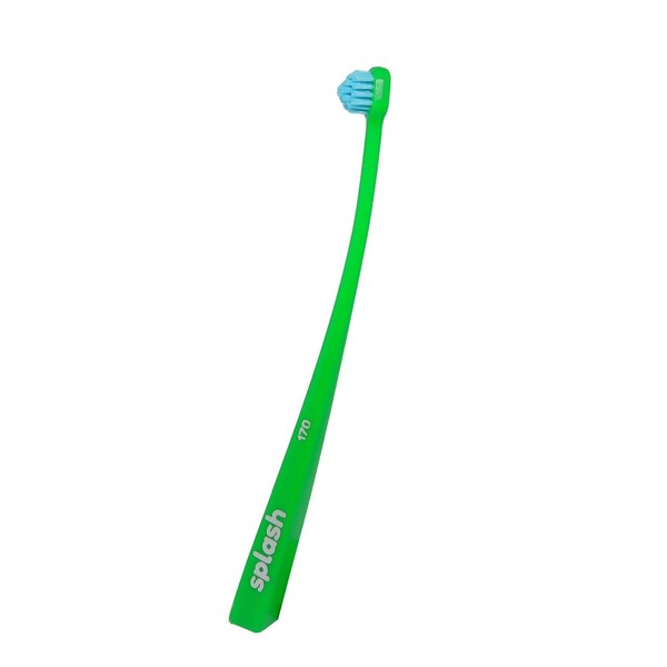 Levně Splash Brush 170 zubní kartáček zelený