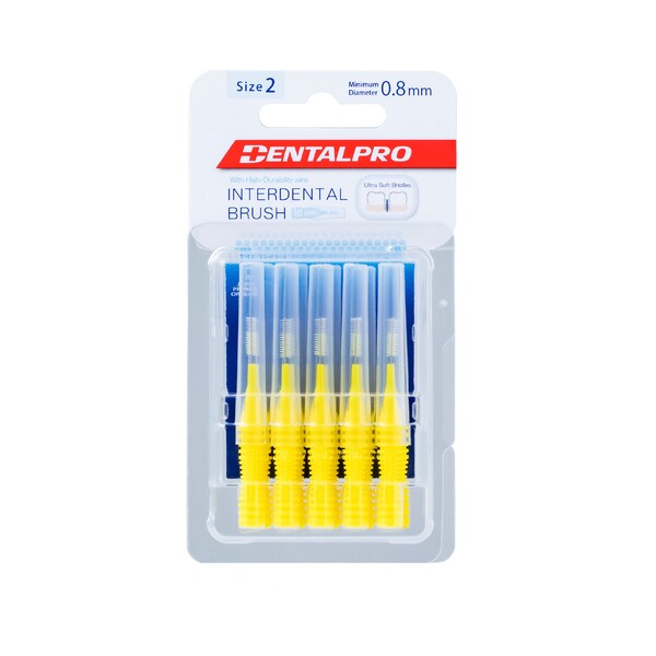 DentalPro I Shaped 2 mezizubní kartáček žlutý 10 ks