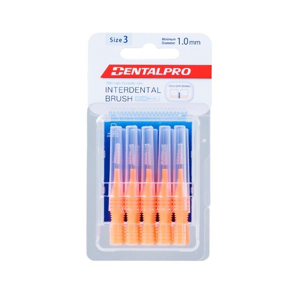 DentalPro I Shaped 3 mezizubní kartáček oranžový 10 ks