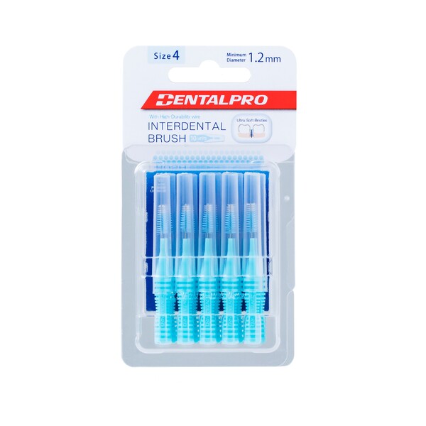 DentalPro I Shaped 4 mezizubní kartáček modrý 10 ks
