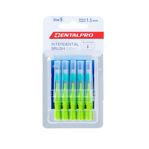 DentalPro I Shaped 5 mezizubní kartáček zelený 10 ks