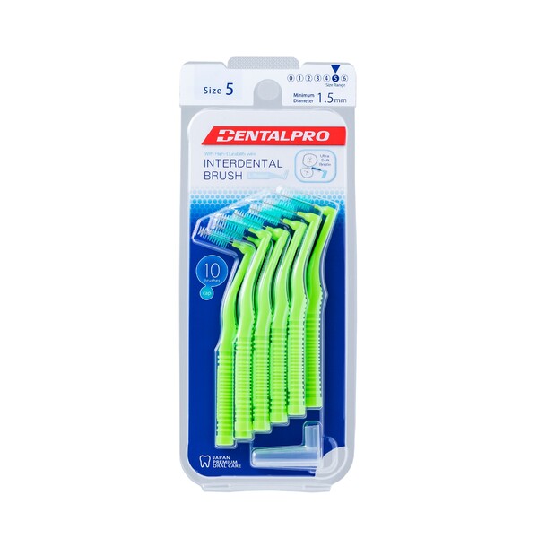 DentalPro L Shaped 5 mezizubní kartáček zelený 10 ks