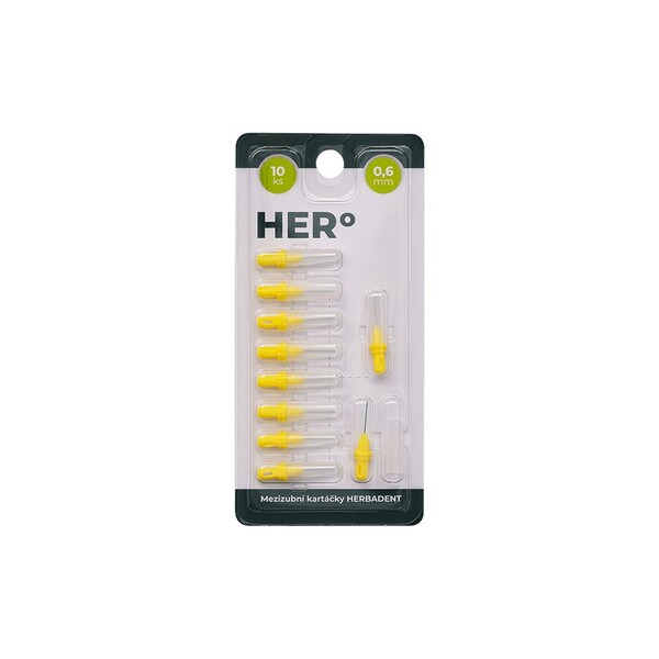 Levně Herbadent HERo 0,6 mm náhradní mezizubní kartáček 10 ks