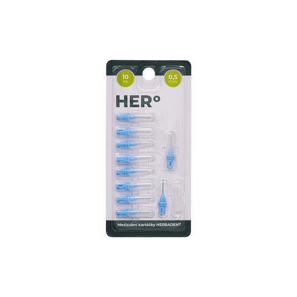 Levně Herbadent HERo 0,5 mm náhradní mezizubní kartáček 10 ks