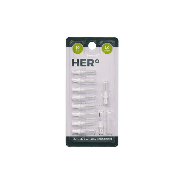 Levně Herbadent HERo 1,0 mm náhradní mezizubní kartáček 10 ks