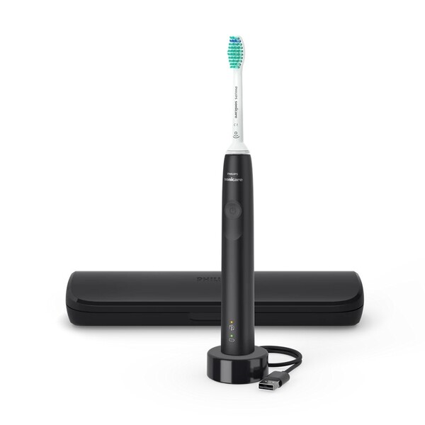 Levně Philips Sonicare 3100 HX3673/14 Black sonický kartáček