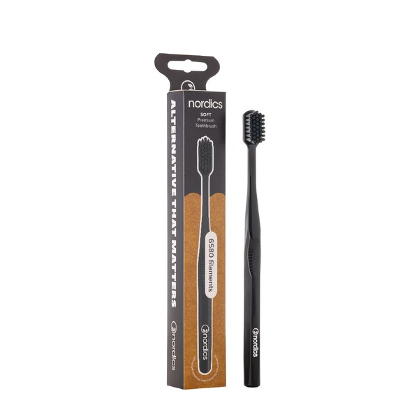 Levně Nordics Premium Soft Black zubní kartáček