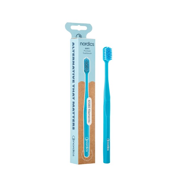 Levně Nordics Premium Soft Blue zubní kartáček