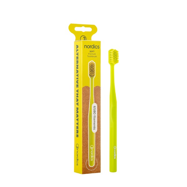 Levně Nordics Premium Soft Green zubní kartáček