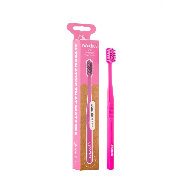 Levně Nordics Premium Soft Pink zubní kartáček