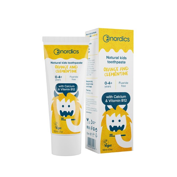 Levně Nordics Kids Orange and Clementine dětská zubní pasta 50 ml