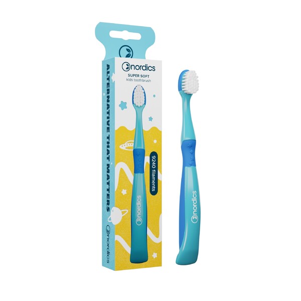 Levně Nordics Premium Kids Mermaid Soft 9240 Blue dětský zubní kartáček