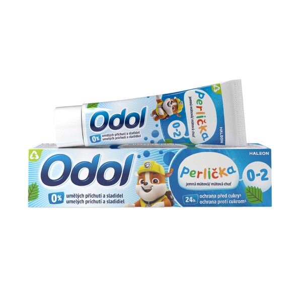 Levně Odol Perlička 0-2 roky mátová dětská zubní pasta 50 ml