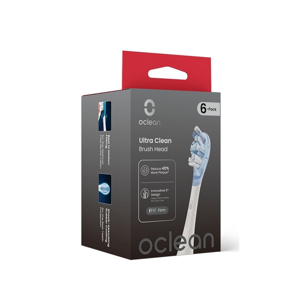 Levně Oclean Ultra Clean White náhradní hlavice 6 ks