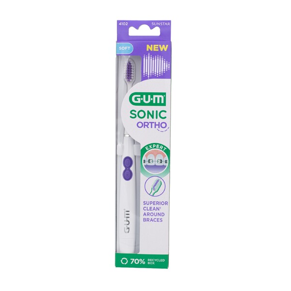 GUM Sonic Ortho bateriový sonický kartáček