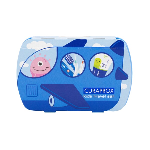 Levně Curaprox Travel Set Kids cestovní sada pro děti - modrá