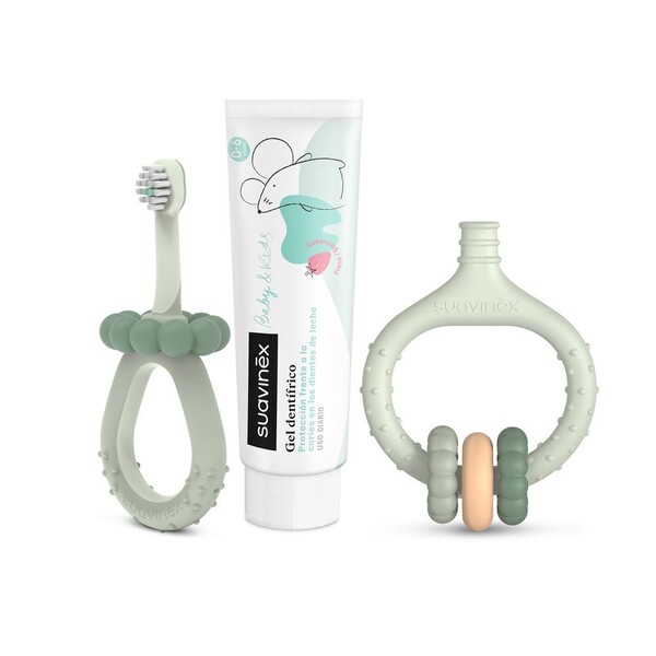Levně Suavinex sada pro ústní hygienu 0m+ - zelená