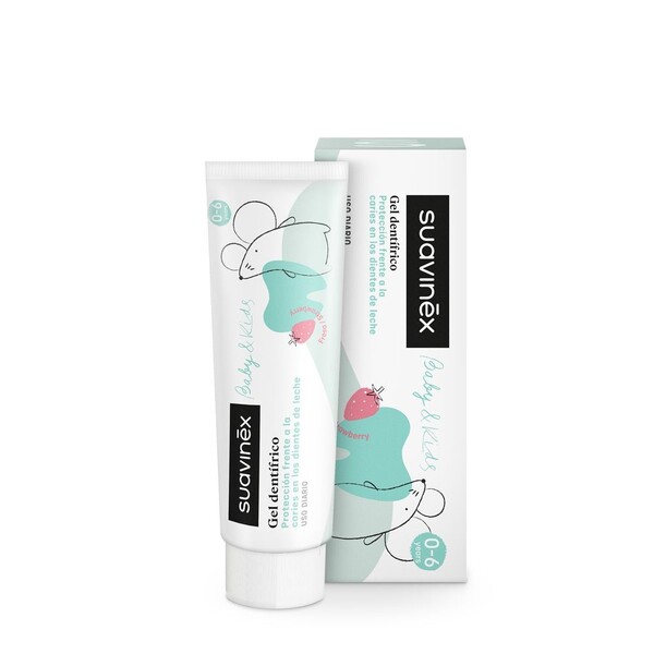 Levně Suavinex Baby Kids 0-6 Strawberry dětská zubní pasta 50 ml