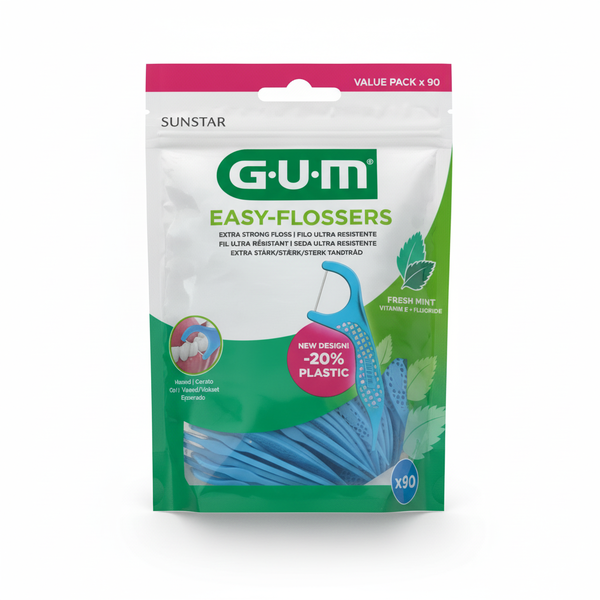 Levně GUM Easy Flosser nosič s mentolovou nití 90 ks