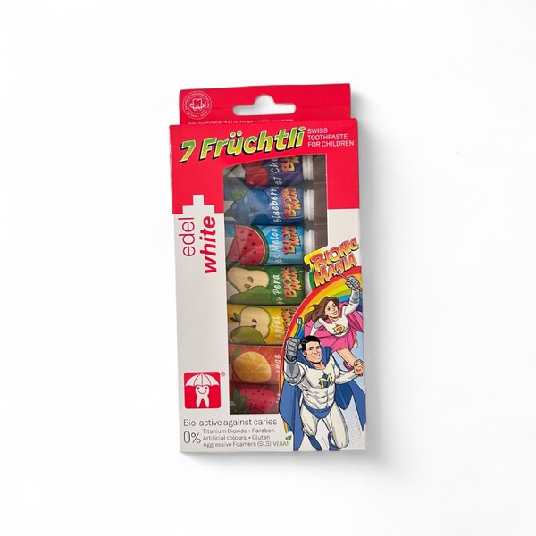 Levně Edel+White dětská zubní pasta 7×9,4 ml
