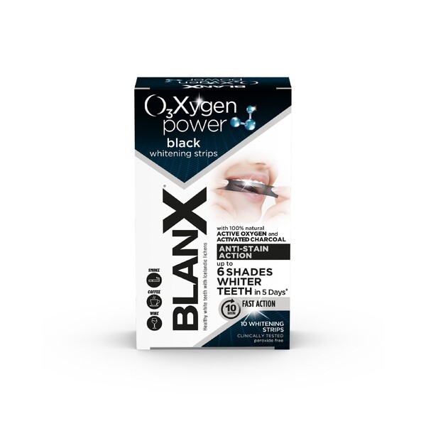 Levně BlanX Oxygen Power Whitening Black bělicí pásky 10 ks