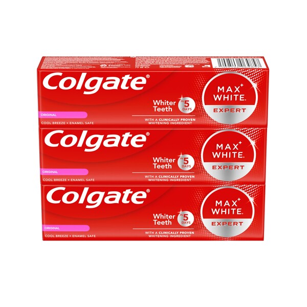 Levně Colgate Max White Expert Original zubní pasta 3x75ml