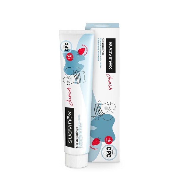 Levně Suavinex Junior 6+ Strawberry dětská zubní pasta 75 ml