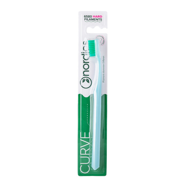 Levně Nordics Curve Hard Light Blue/Green zubní kartáček