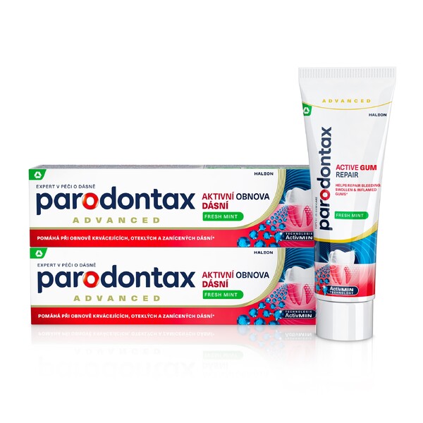 Levně Parodontax aktivní obnova dásní Fresh Mint zubní pasta 2×75 ml