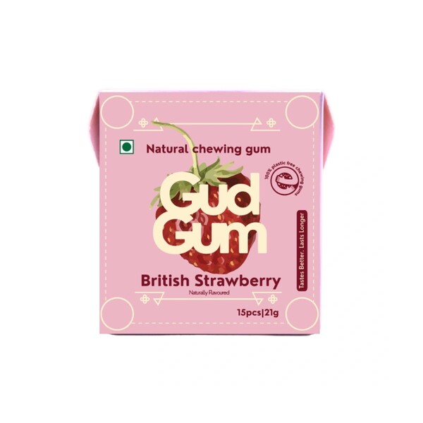 Levně Gud Gum žvýkačky 15 ks - britská jahoda