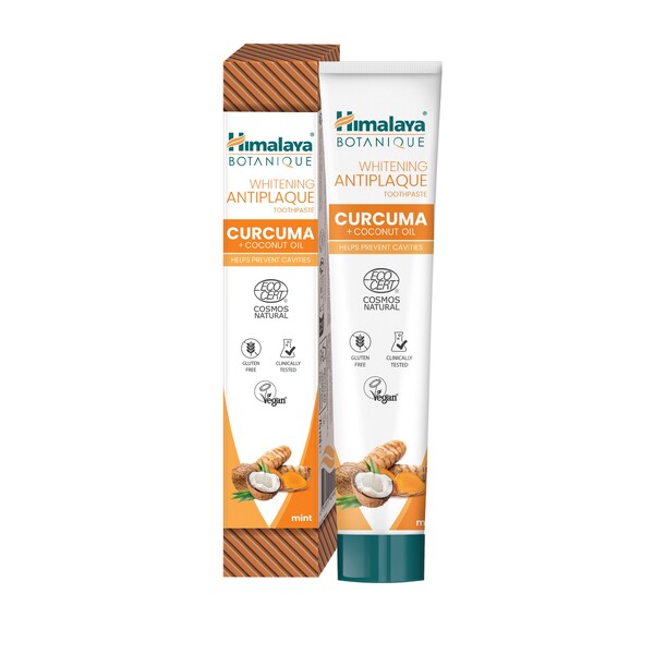 Levně Himalaya Botanique Curcuma + Coconut Oil zubní pasta 75 ml