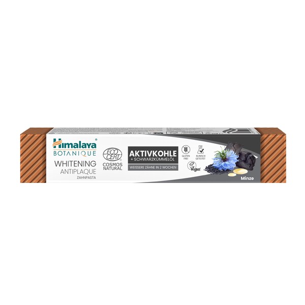 Levně Himalaya Botanique Charcoal + Black Seed Oil zubní pasta 75 ml