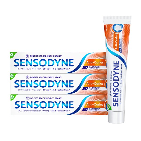 Levně Sensodyne Anti Caries zubní pasta 3x75ml