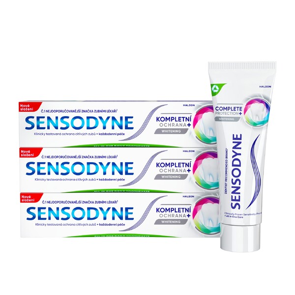 Levně Sensodyne Complete Whitening zubní pasta 3x75 ml