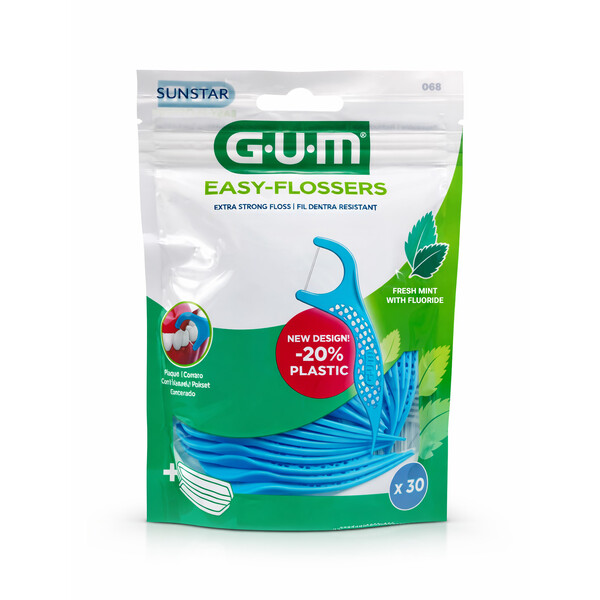 Levně GUM Easy Flosser nosič s mentolovou nití 30 ks