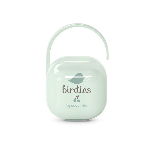 Levně Suavinex Krabička na dudlík Birdies - zelená