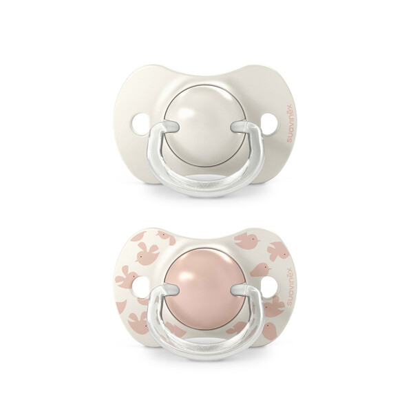 Suavinex SX PRO 6-18 m Birdies dudlík 2 ks - růžový