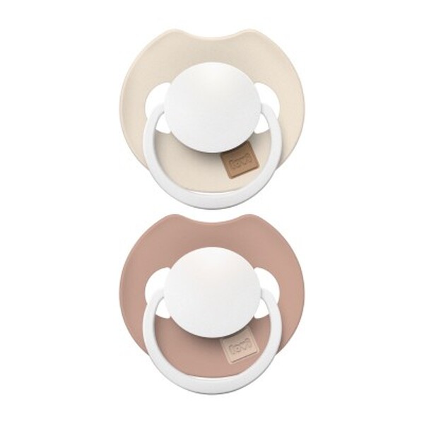 Levně Lovi Prime 18m+ Ivory/Blush svíticí dudlík 2 ks