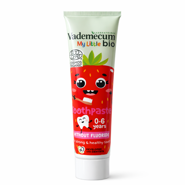 Levně Vademecum Bio My Little Strawberry 0-6 dětská zubní pasta bez fluoridu 50 ml
