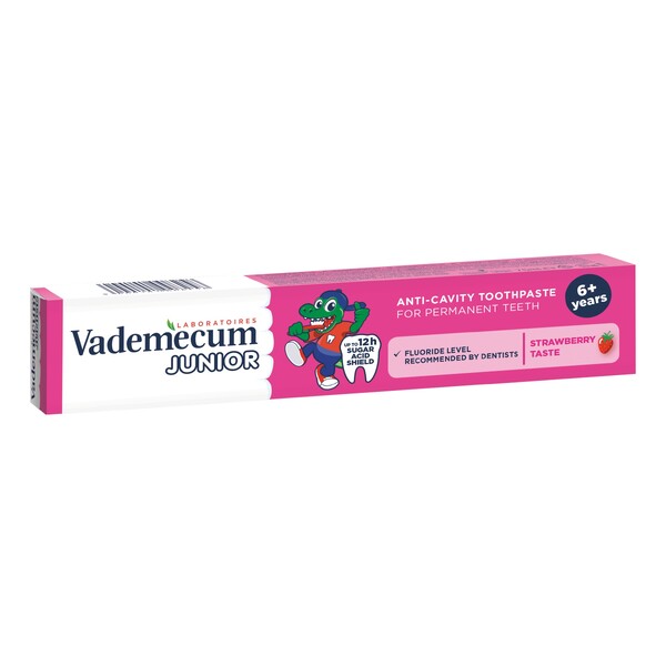 Vademecum Junior 6+ Strawberry dětská zubní pasta 75 ml