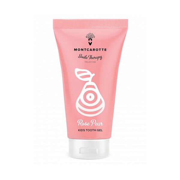 Levně Montcarotte Kids Rose Pear dětský zubní gel 30 ml - růžová hruška
