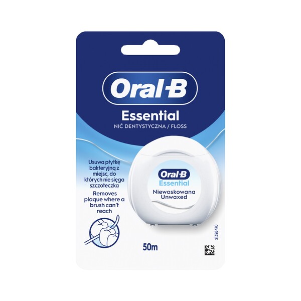 Levně Oral-B EssentialFloss Unwaxed zubní nit 50 m