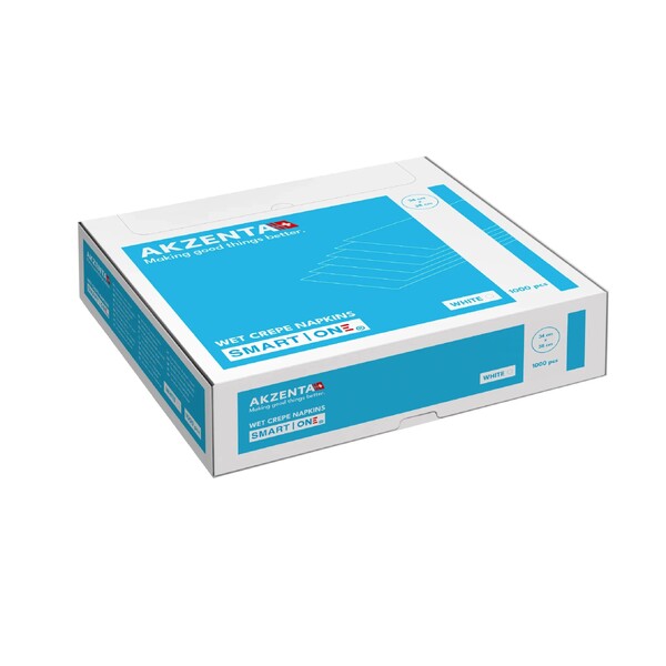 Levně Akzenta Wet Crepe Napkins 34 ×38 cm White krepové ubrousky 1000 ks