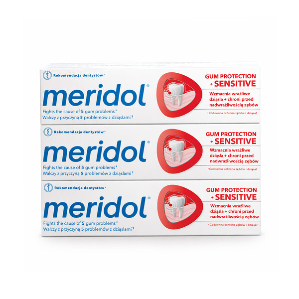 Levně Meridol Complete Care citlivé dásně a zuby zubní pasta 3x75 ml