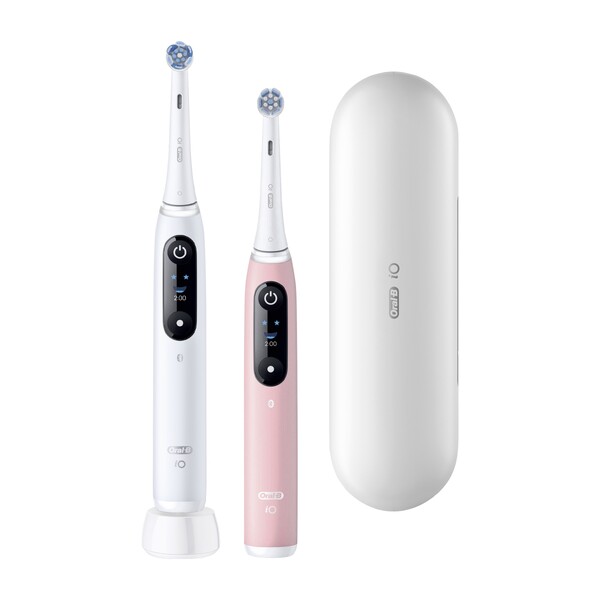 Oral-B iO Series 6 White & Pink Sand magnetický kartáček 2 ks