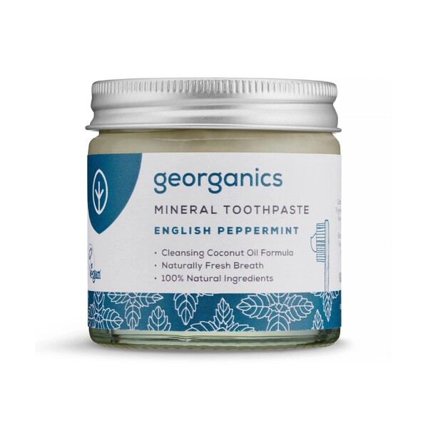 Levně Georganics English Peppermint zubní pasta 60 ml