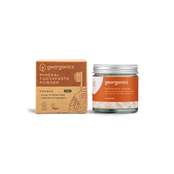 Levně Georganics Orange zubní prášek 60 ml