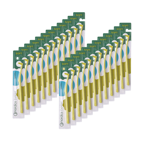 Nordics Premium Single Tuft Soft Green jednosvazkový kartáček 24 ks